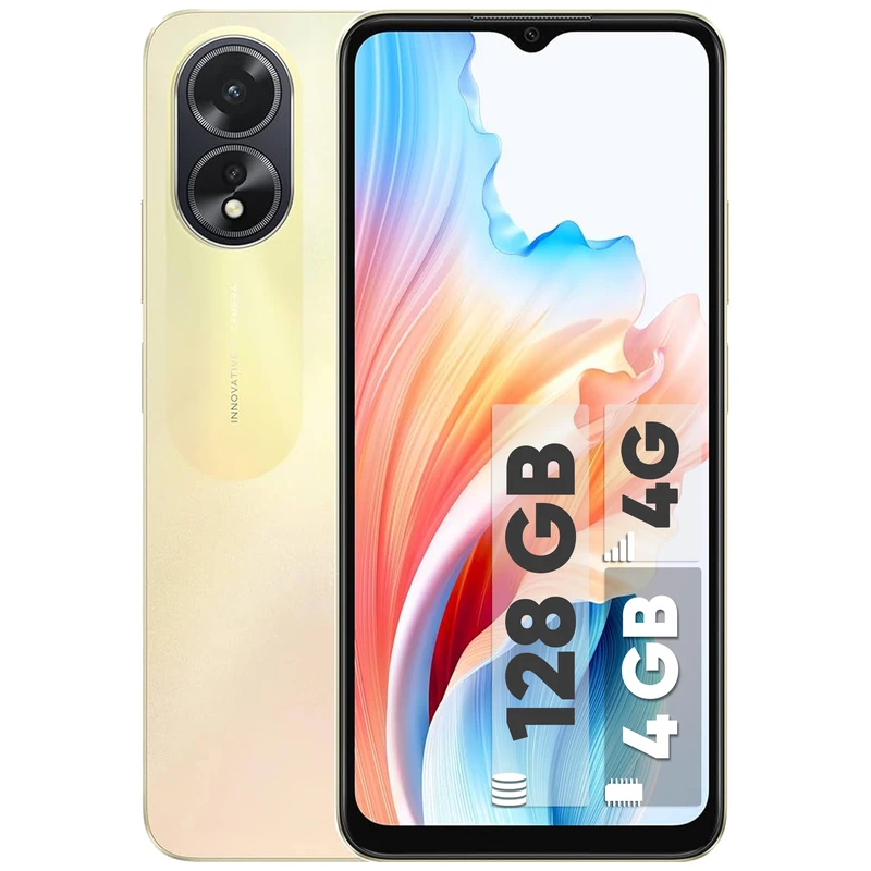 گوشی موبایل اوپو مدل A38 دو سیم کارت ظرفیت 128 گیگابایت و رم 4 گیگابایت به همراه شارژر 18 وات