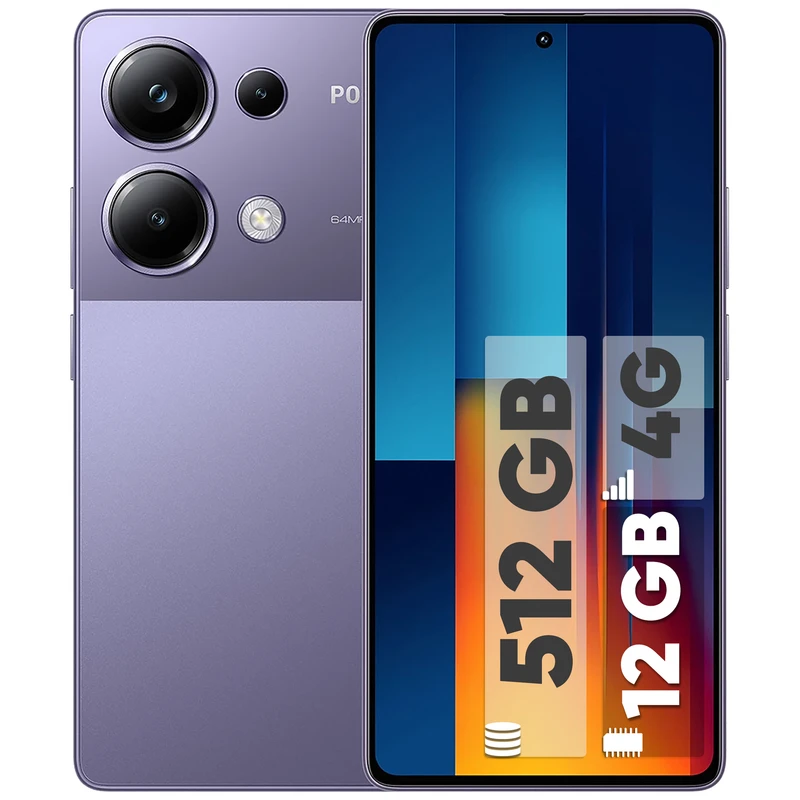 گوشی موبایل شیائومی مدل Poco M6 Pro دو سیم کارت ظرفیت 512 گیگابایت و رم 12 گیگابایت_گلوبال