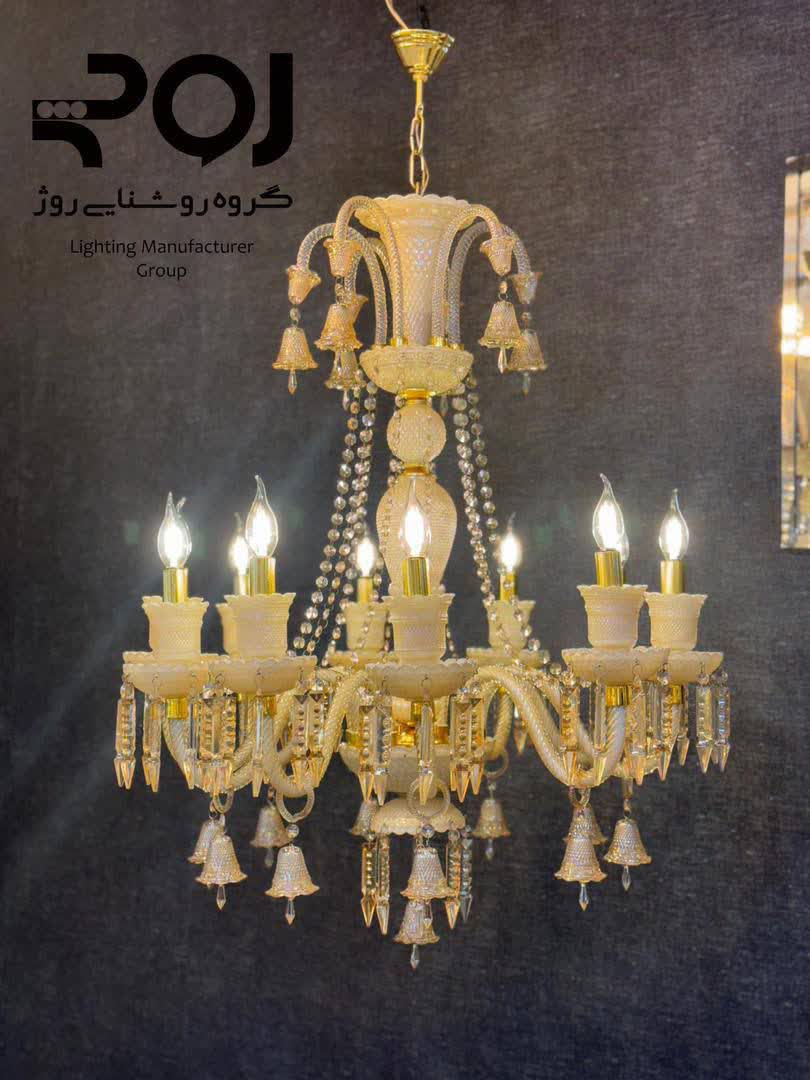 لوستر 10 شعله مدل باکارا