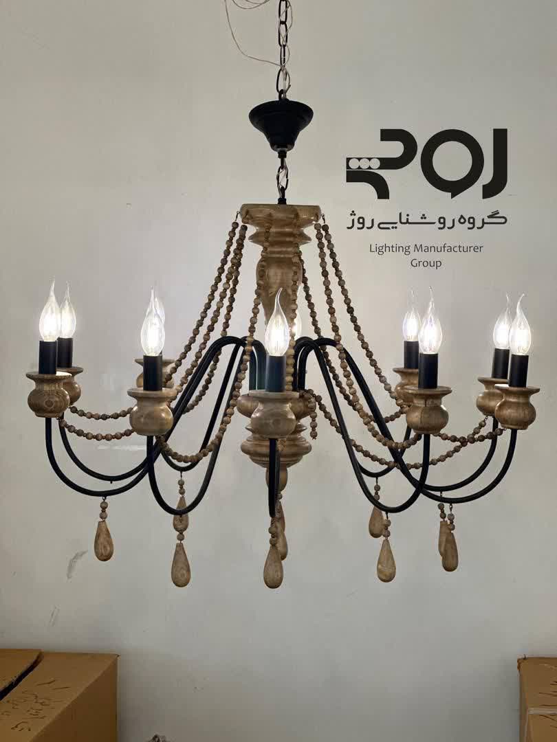 لوستر 10 شعله مدل دلبر