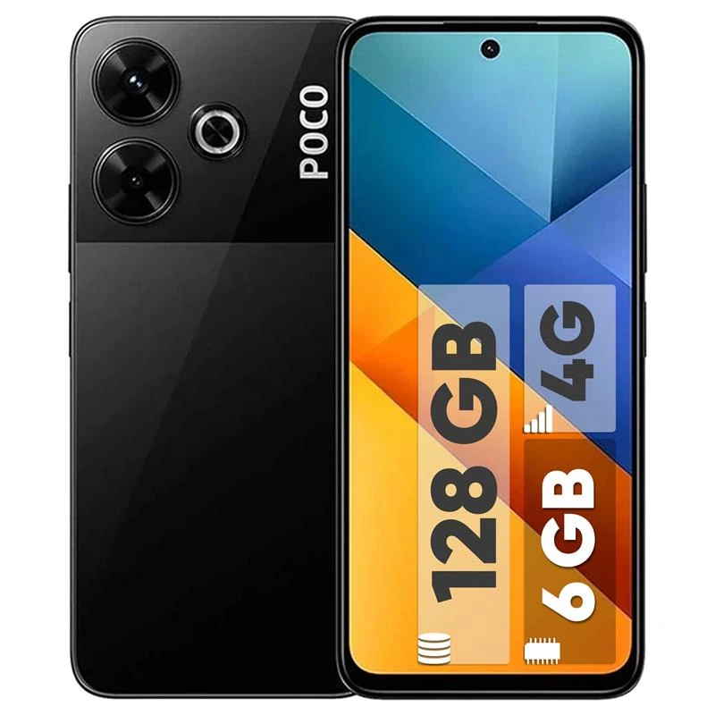 گوشی موبایل شیائومی مدل Poco M6 دو سیم کارت ظرفیت 128 گیگابایت و رم 6 گیگابایت_گلوبال